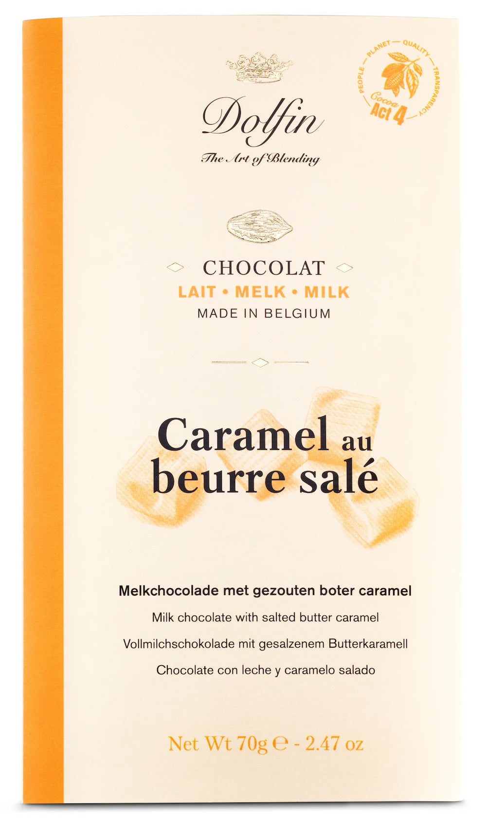 Melkchocolade met gezouten boterkaramel