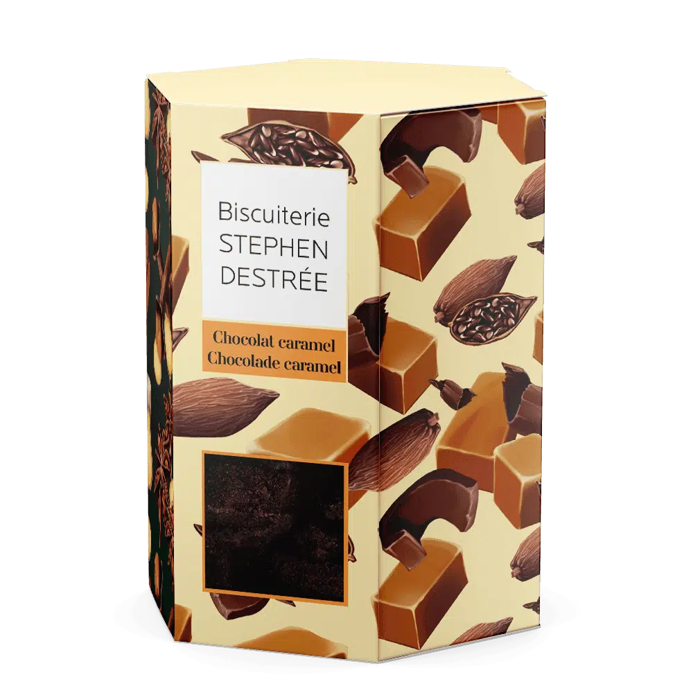 Chocolade koekje met caramel