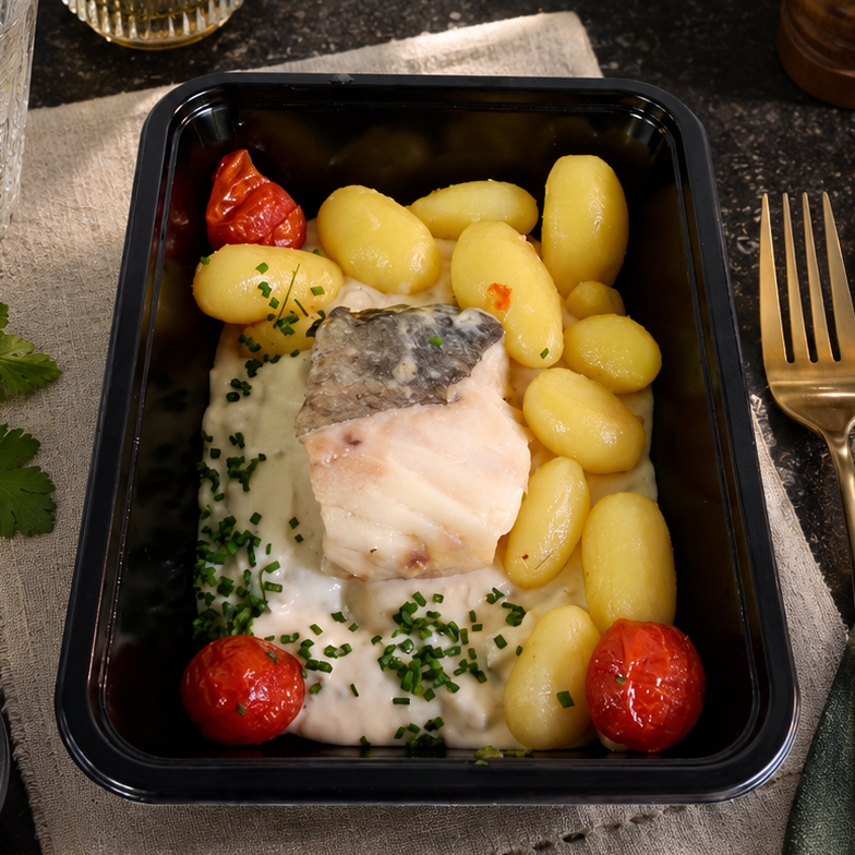 Krieltjes - kabeljauw - venkel - courgette - romige Pastissaus