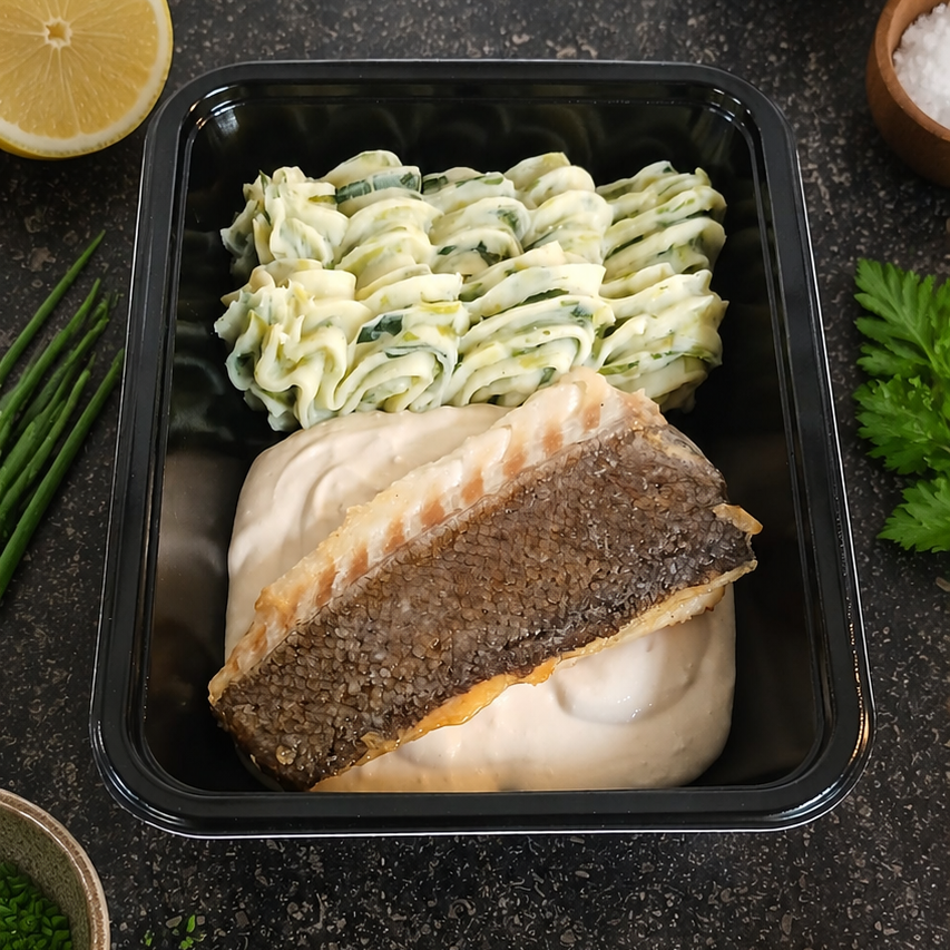 Kabeljauw - preipuree - witte wijnsaus