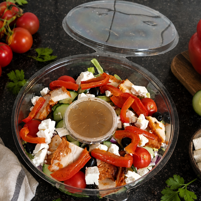 Griekse salade met kip