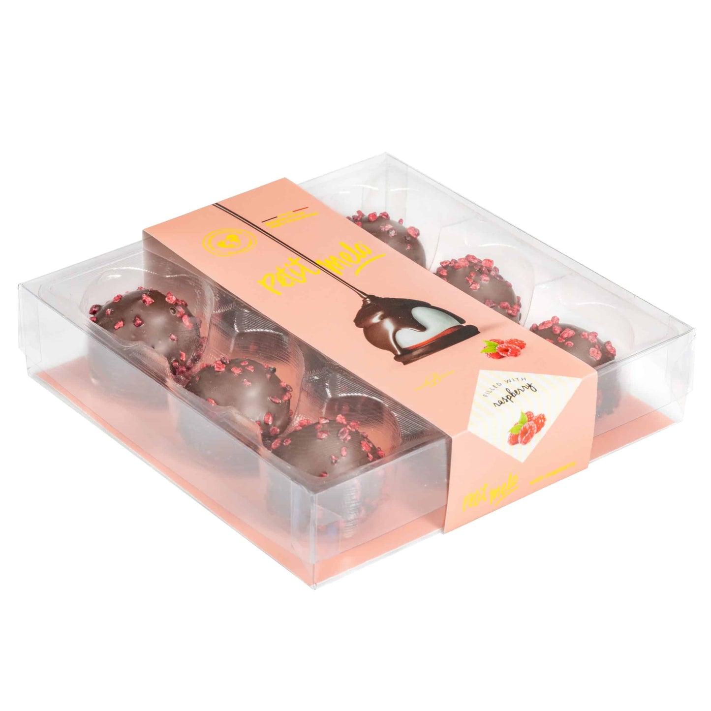 Petit melo met framboos