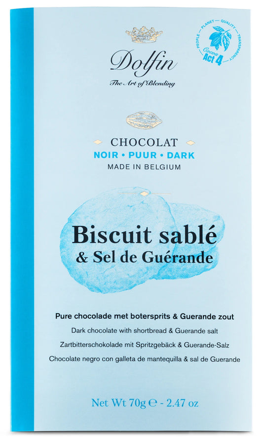 Pure chocolade met shortbreadkoekjes & Guérandezout